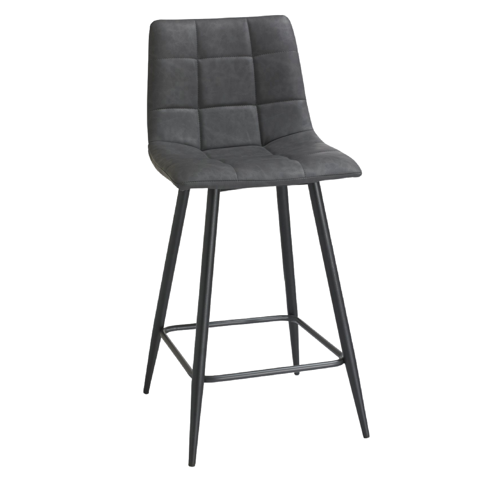Mondrian Velvet Fabric Bar Stool with Sand Black Powder Coated Legs (4 Colour options)