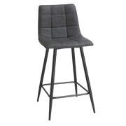 Mondrian Velvet Fabric Bar Stool with Sand Black Powder Coated Legs (4 Colour options)