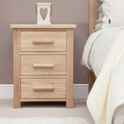 Opus Soild oak 3 Drawer bedside