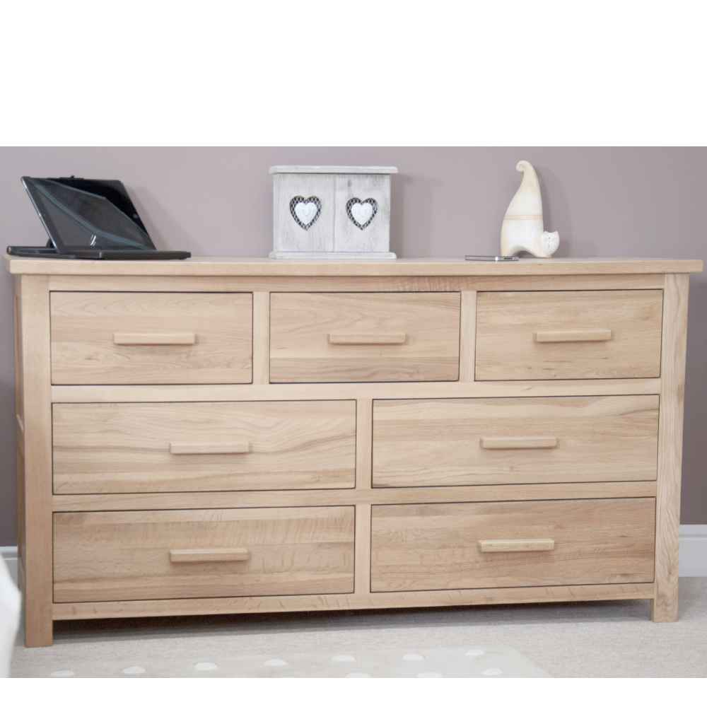 Opus Solid Oak 7 Drawer Multi Chest
