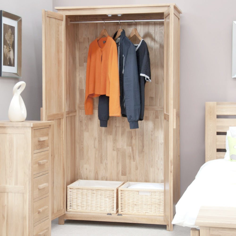 Opus Solid Oak Double Wardrobe