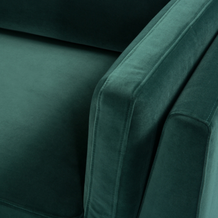 Mickey 3 Seat Sofa Emerald Green Velvet