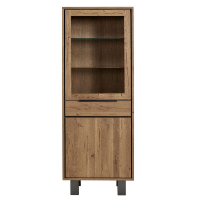Kristensen Elements Oak Single Door Display cabinet