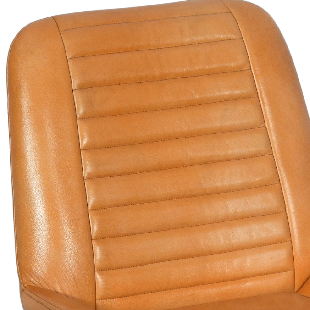 Theo Mustard Leather and Iron Dining Chair