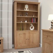 Torino Contemporary Oak 2 Door Bookcase