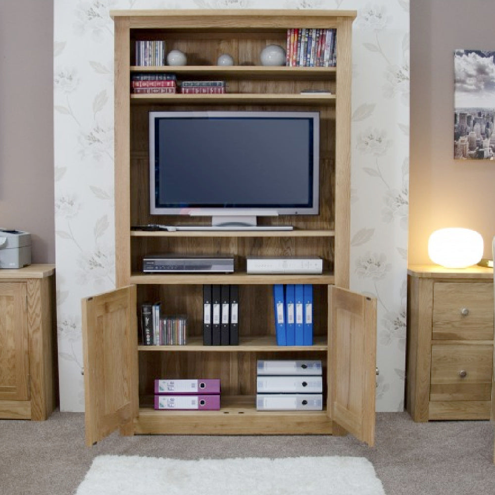 Torino Contemporary Oak 2 Door Bookcase