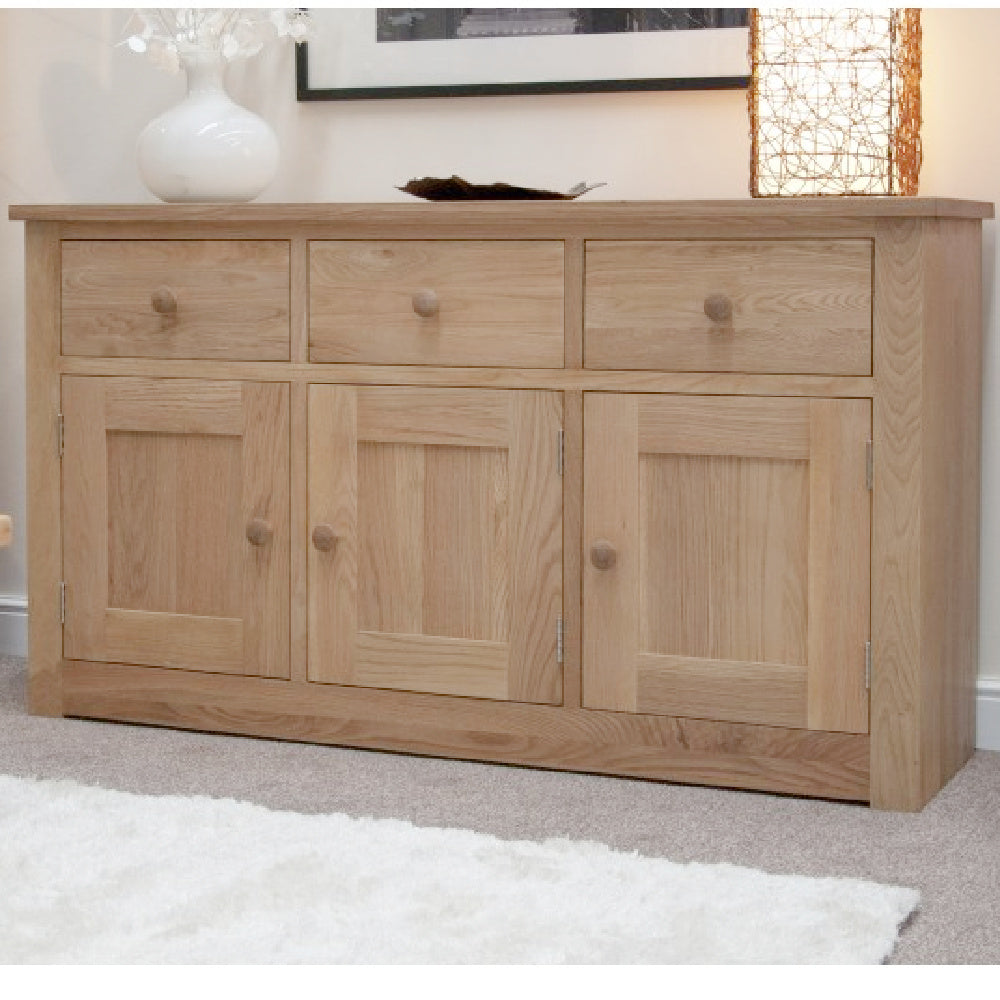 Torino Solid Oak Large Sideboard