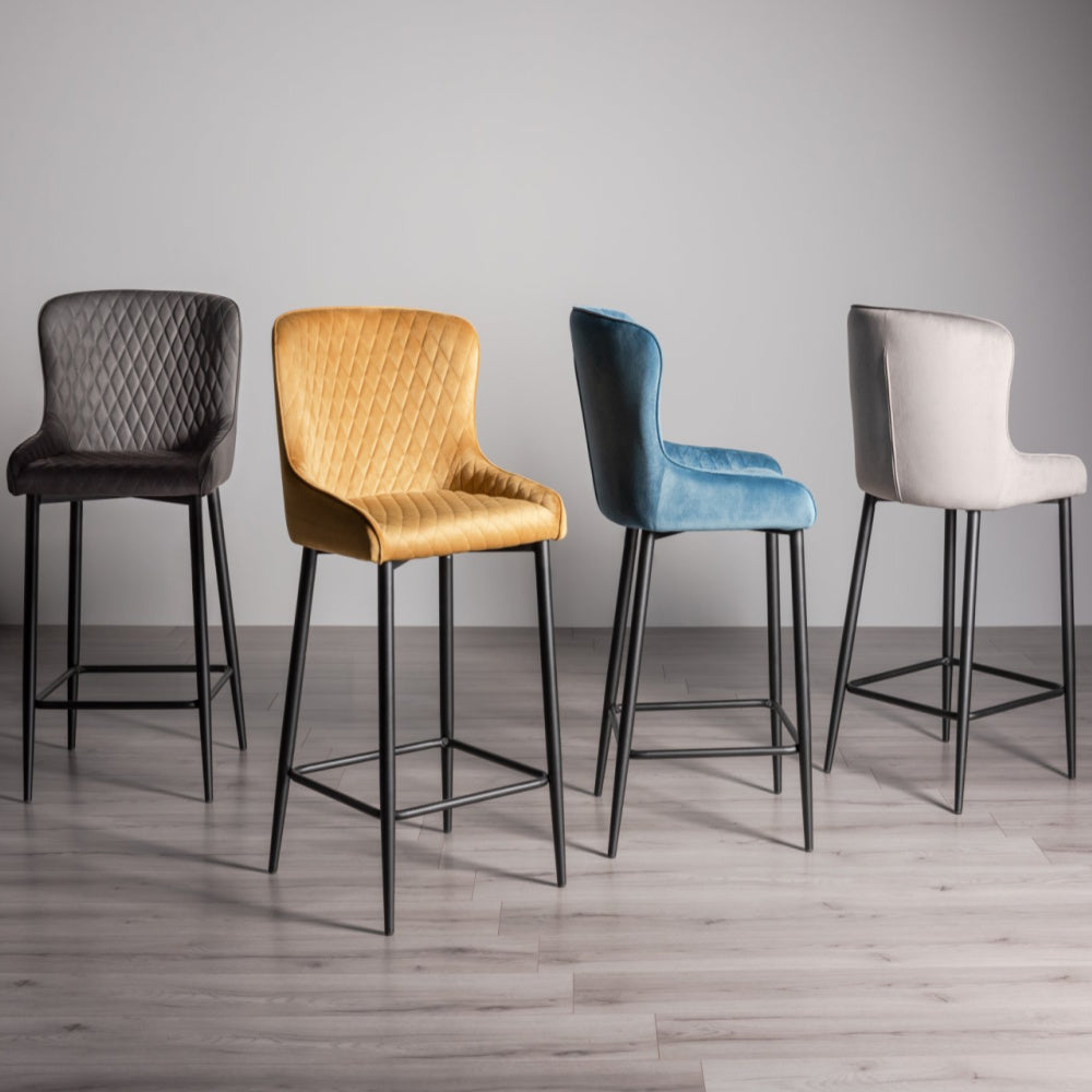 Cezanne Bar Stools- Fabric Chairs (4 colour options)