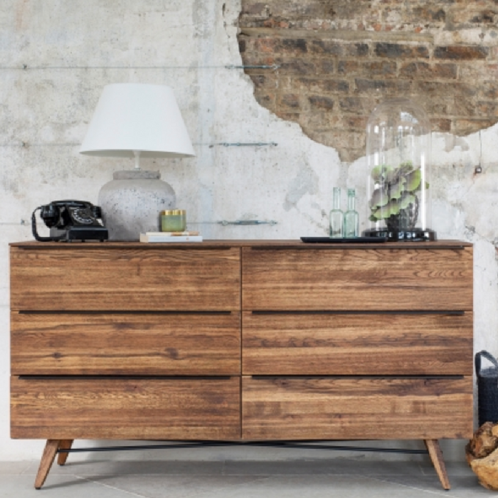 Venice solid oak 6 Drawer chest